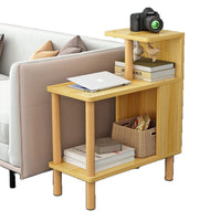 Small Side Table Nightstand with Solid Wood Legs for Bedroom Living Room
