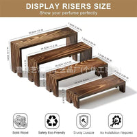 Wooden Tiered Display Shelf for Figurines Blind Boxes Desk Organizer