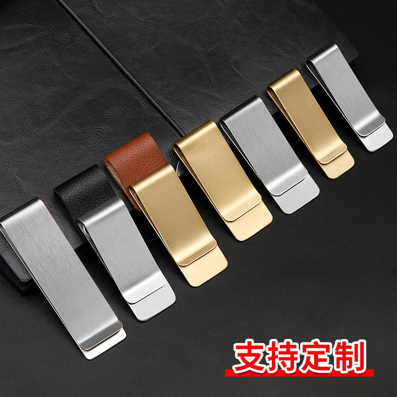 Vintage Metal Pen Clip for Notebooks and Planners, Multi-purpose Brass/Stainless Steel Holder