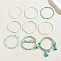 Geometric Beaded Bracelet Set for Women, Bohemian Woven Design, Fashionable Hand Jewelry