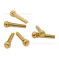 Acoustic Guitar Bridge Pins Pure Brass Solid Cone Endpins for Folk Guitar