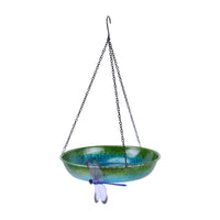 Hanging Iron Bird Feeder & Bath for Garden & Patio