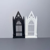 BJD Dollhouse European Style Window and Door Model Kit for DIY Dark Scene