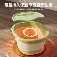Foldable Foot Spa Basin with Massage Rollers, Portable Deep Soaking Foot Bath for Home Use