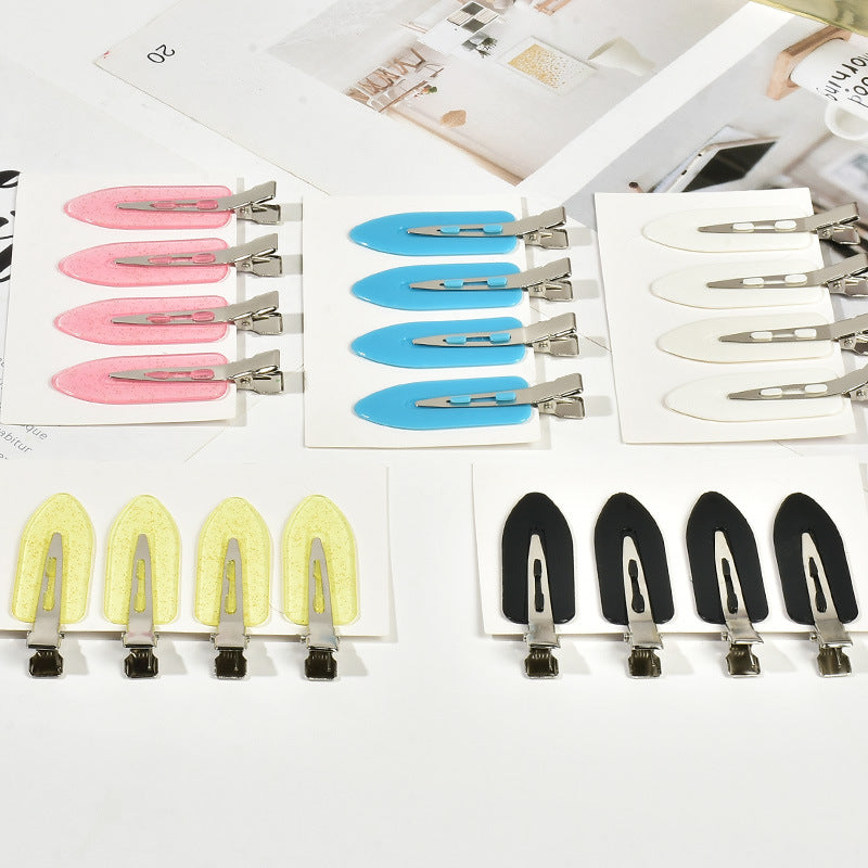 No-Crease Hair Clip Set for DIY Crafting, Cream Glue Hairpin Bang Clip Hair Accessories