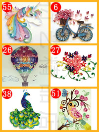 Quilling Paper Art DIY Kit for Beginners with Tools and Pre-drawn Designs