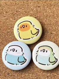 Cute Mini Parrot Badge Brooch Pin Set for Bags and Clothing