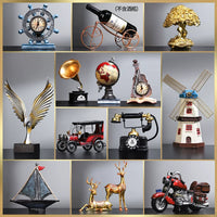 Vintage Phonograph Telephone Ornament for Home Decor