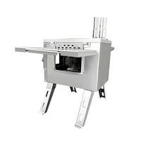 YanSen Outdoor Camping Tent Stove with Visible Window, Portable Wood Burning Grill for Backpacking and Picnics