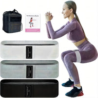 Hip Resistance Bands for Squats and Glute Training, Non-Slip Fabric Loop Bands for Buttocks and Legs