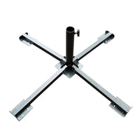 Outdoor Patio Umbrella Base Stand Heavy Duty Cross-Shaped Iron Base for Market Umbrellas