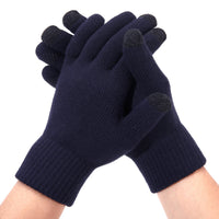 Men's Winter Warm Touchscreen Gloves with Alpaca Fleece Lining