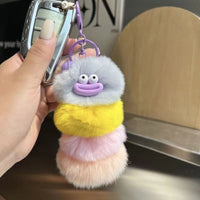 Cute Caterpillar Plush Keychain for Car Keys and Bags
