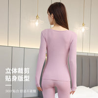 Women's Modal Thermal Underwear Set Thin Warm Base Layer Top and Bottoms Plus Size