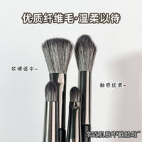 Little Sparrow Double-Ended Eyeshadow Brush Set with Mirror, Portable Eyeliner Makeup Brushes, Soft Bristle Kit