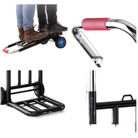 Foldable Hand Truck Portable Luggage Cart Heavy Duty Shopping Trolley