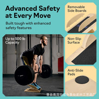 Adjustable Wooden Slant Board for Calf Stretching, Achilles Tendonitis, and Physical Therapy