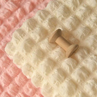 Seersucker Textured Wrinkled Fabric for Sofa and Chair Covers, Solid Color Stretch Bubble Grid Material