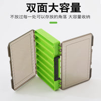 Double-Layer Wooden Lure Box with Handle, Large Capacity Fishing Tackle Storage for Minnow Baits