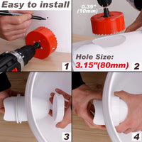Gravity Poultry Feeder and Waterer Kit with Hole Saw and Sealant Tape for Chickens