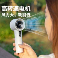 100-Speed Handheld Mini Fan with High-Velocity DC Motor