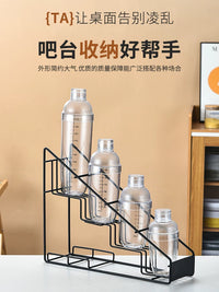 Tiered Iron Syrup and Condiment Organizer for Coffee Shops and Milk Tea Stores