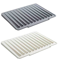 Silicone Dish Drying Mat with Drainage, Heat Resistant Kitchen Countertop Organizer for Bowls and Plates