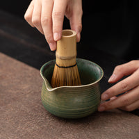 Traditional Japanese Matcha Tea Ceremony Set with Whisk, Scoop, and Bowl