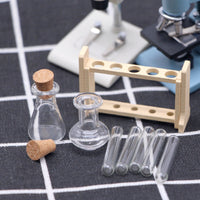 Dollhouse Miniature Laboratory Glassware Set - Test Tubes & Beakers