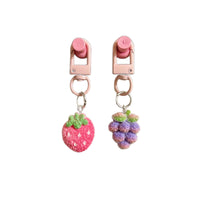 Rainbow Fruit Keychain for Girls, Cute Strawberry Pendant, Sweet Gift Ornament