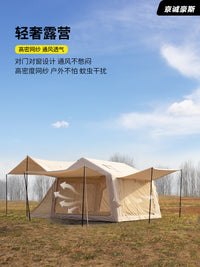 JcHouse Inflatable Ridge Tent with Awning for Family Camping & Outdoor Leisure