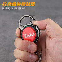 Retractable Oval Double-Sided Logo Keychain for Fishing Gear