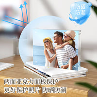 Magnetic Acrylic Photo Frame for Desk Display - DIY Square Crystal Price Tag Holder