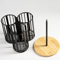 Multi-functional Kitchen Utensil Holder with Rotating Drainer for Knives, Chopsticks, and Cutlery