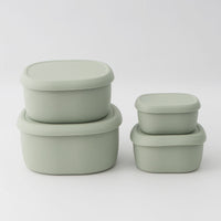 Collapsible Silicone Food Storage Container for Camping and Microwave Use