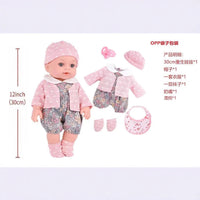12-inch Floral Print Simulation Doll, Cute Mini Toy Doll
