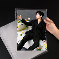 A4 Matte Fine Sand Single Pocket Card Album Pages Document Storage Bag Poster Student Test Paper Waterproof Loose-leaf Bag