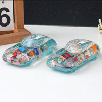 Creative Liquid Motion Car Model Pen Holder with Luminous Sand for Kids' Gifts