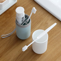 Portable Travel Toothbrush and Mouthwash Cup Set for Couples, 601-700ml