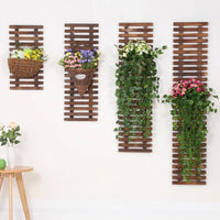 Outdoor Wall-Mounted Wooden Trellis for Climbing Plants