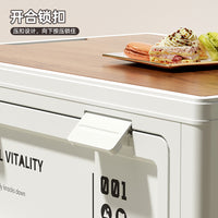 Foldable Outdoor Camping Storage Box with Wood Lid for Car Trunk Organization
