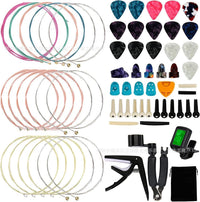 Guitar Accessories Kit with Strings, Tuner, Capo, Picks, and More
