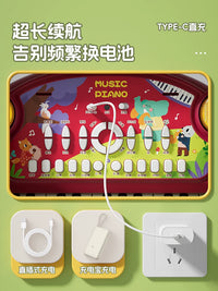 Kids' Multifunctional Electronic Keyboard Piano Toy for Beginners, Ages 1-3, Mini Playable Musical Instrument