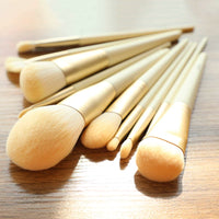 Jieshilin 11-Piece Makeup Brush Set for Beginners - Powder, Highlight, Blush, Eyeshadow, Concealer