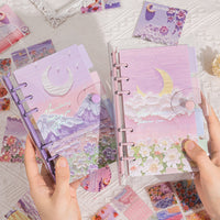 Vintage Oil Painting Journal Gift Set for Girls, Aesthetic Scrapbook Kit with Stickers and Washi Tape