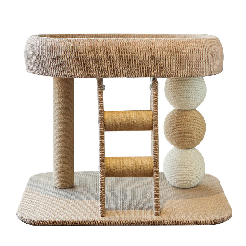 Cat Tree Condo with Scratching Post and Ladder, All-Season Cat Activity Center