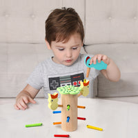 Magnetic Worm Catching Game for Kids, Educational Fine Motor Skill Toy