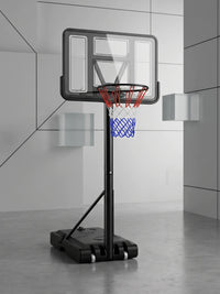 Portable Height-Adjustable Basketball Hoop for Indoor Outdoor Use, Standard Backboard for Adults and Kids