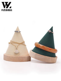 Solid Wood Jewelry Display Stand for Necklaces, Bracelets, and Bangles