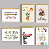 Teacher's Day Greeting Cards with Envelopes - 6-Card Set